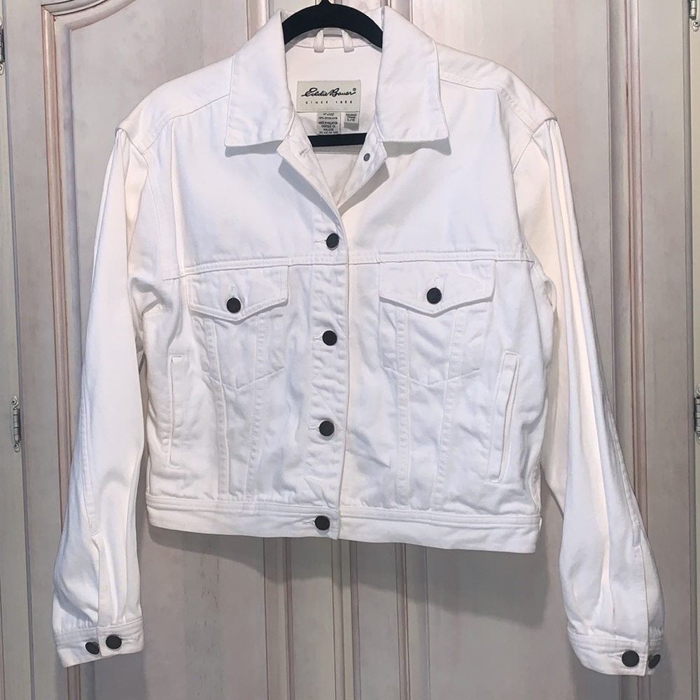 Vintage 90’s Eddie Bauer White Denim Jean Jacket